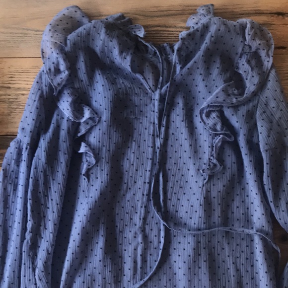 TOPSHOP polka-dot blouse, long sleeves, Size 2 - Picture 5 of 6